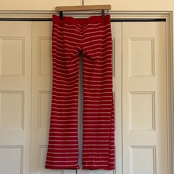 Abercrombie & Fitch Red and White Striped Pajama Pants - Picture 3 of 4